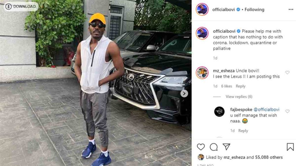 Comedian Bovi show off his latest cars