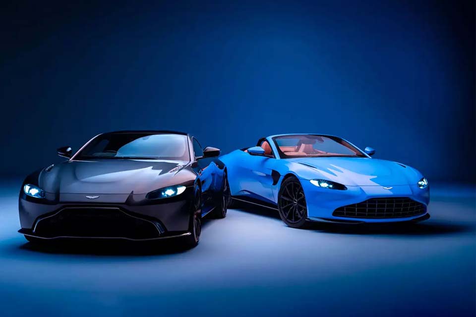 Two Aston Martin Vantage