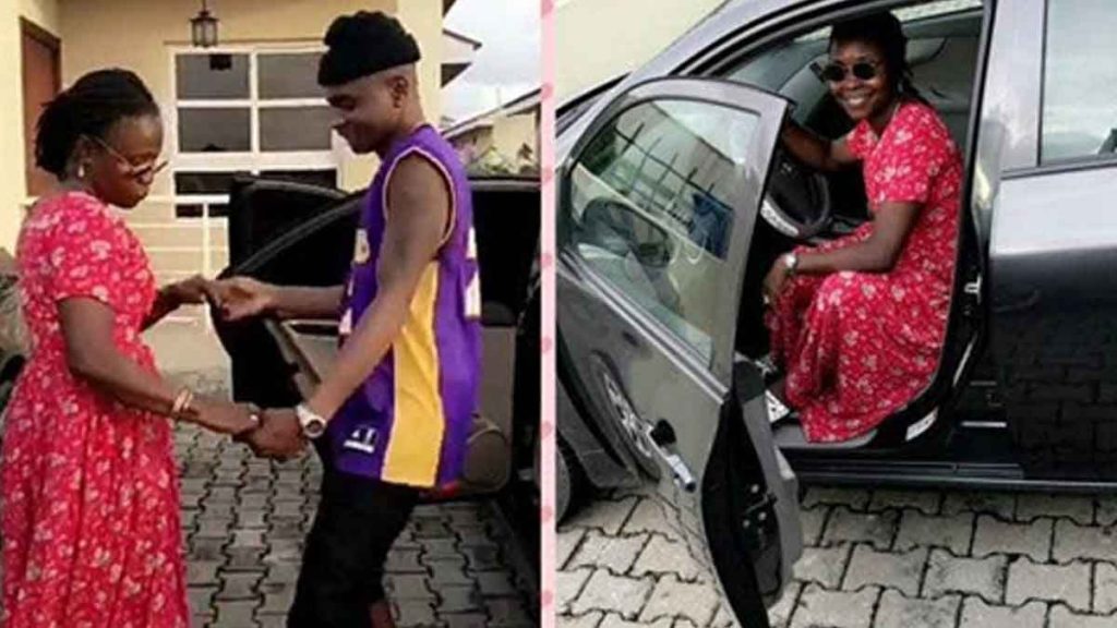 Lil Kesh gifted his mother the car