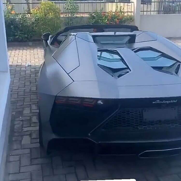 olamide Lamborghini backview