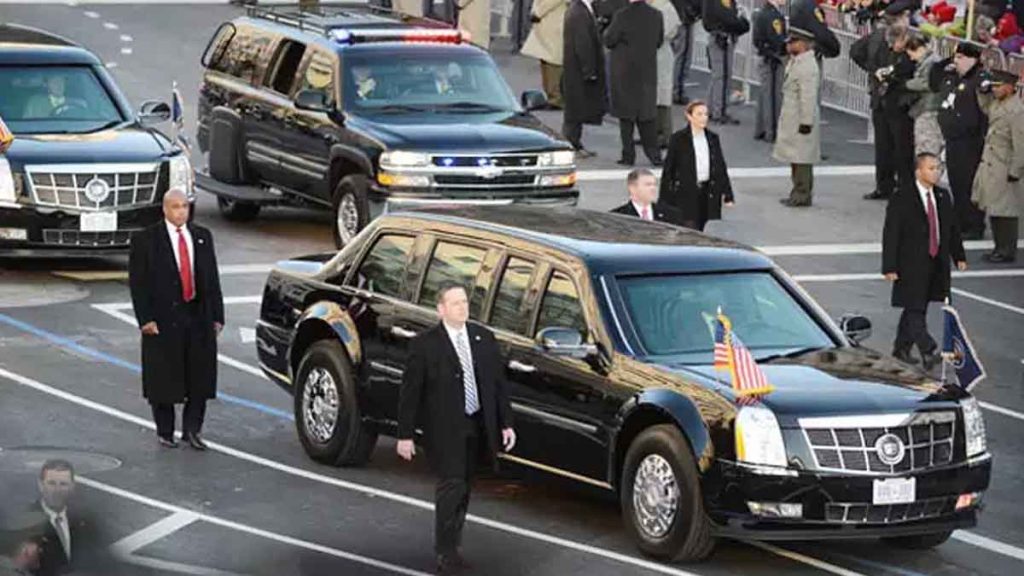 President Donald Trump of the United State of America official car