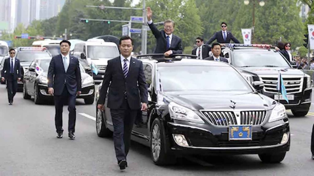 President Moon Jae-in of South-Korea Official car
