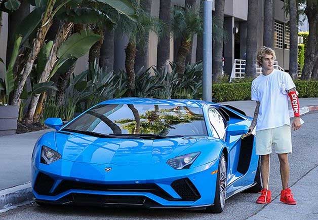 Justin Bieber Lamborghini Aventador