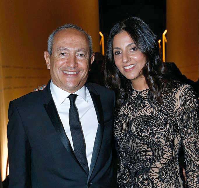 Nassef Sawiris with wife