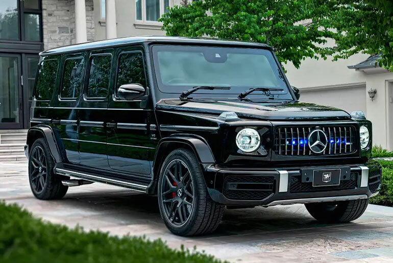 Check out this N500 million Mercedes AMG G-Wagen Limo, with bulletproof living room on wheels