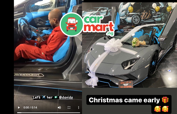 Just a few weeks after donating N250M, DAVIDO bought a Lamborghini Aventador worth N275M