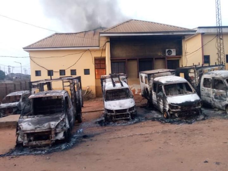 Office and cars set ablaze in Anambra State by Gunmen 