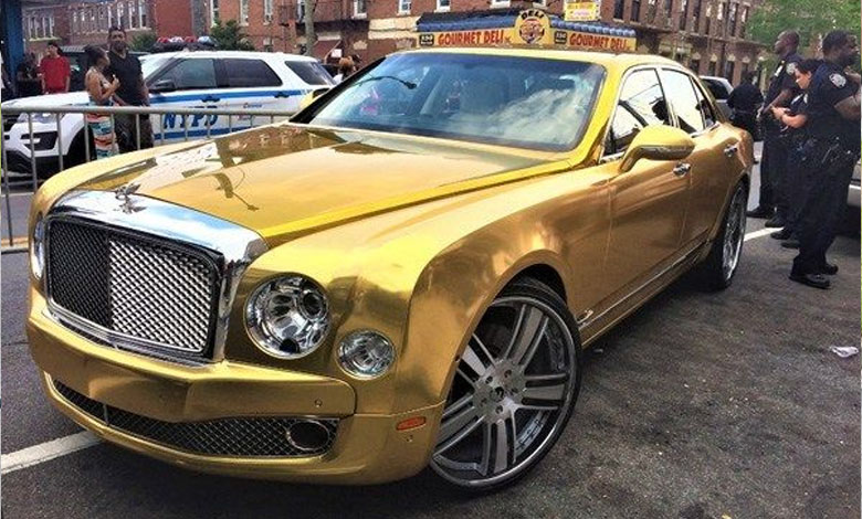 50 Cent Gold Bentley Mulsanne
