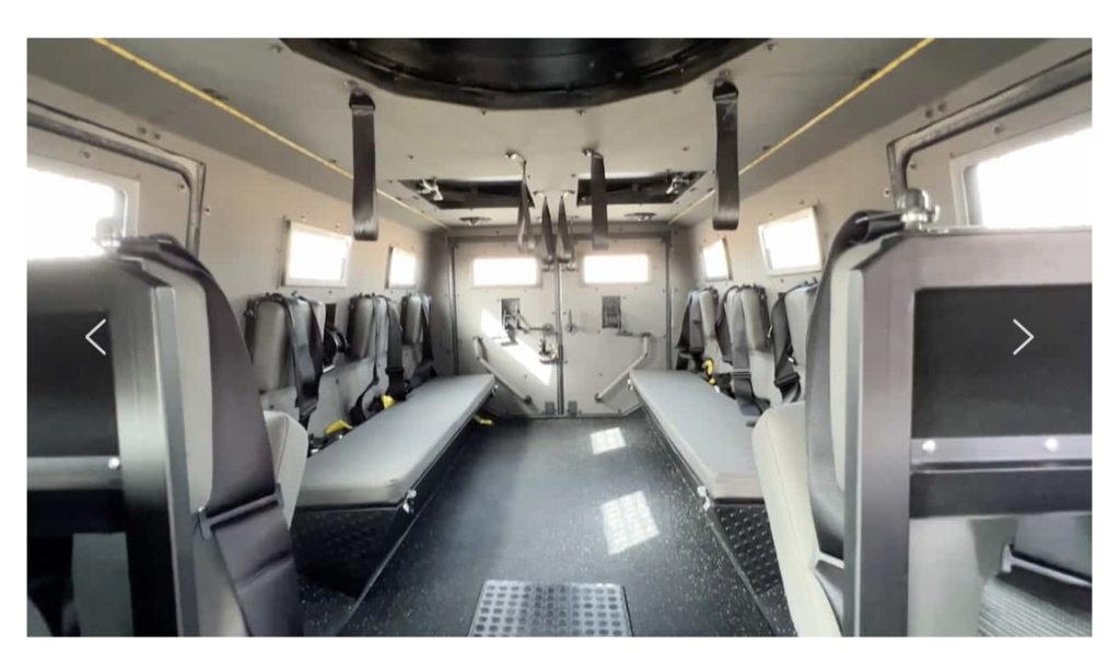 Inside a SWAT truck - interior