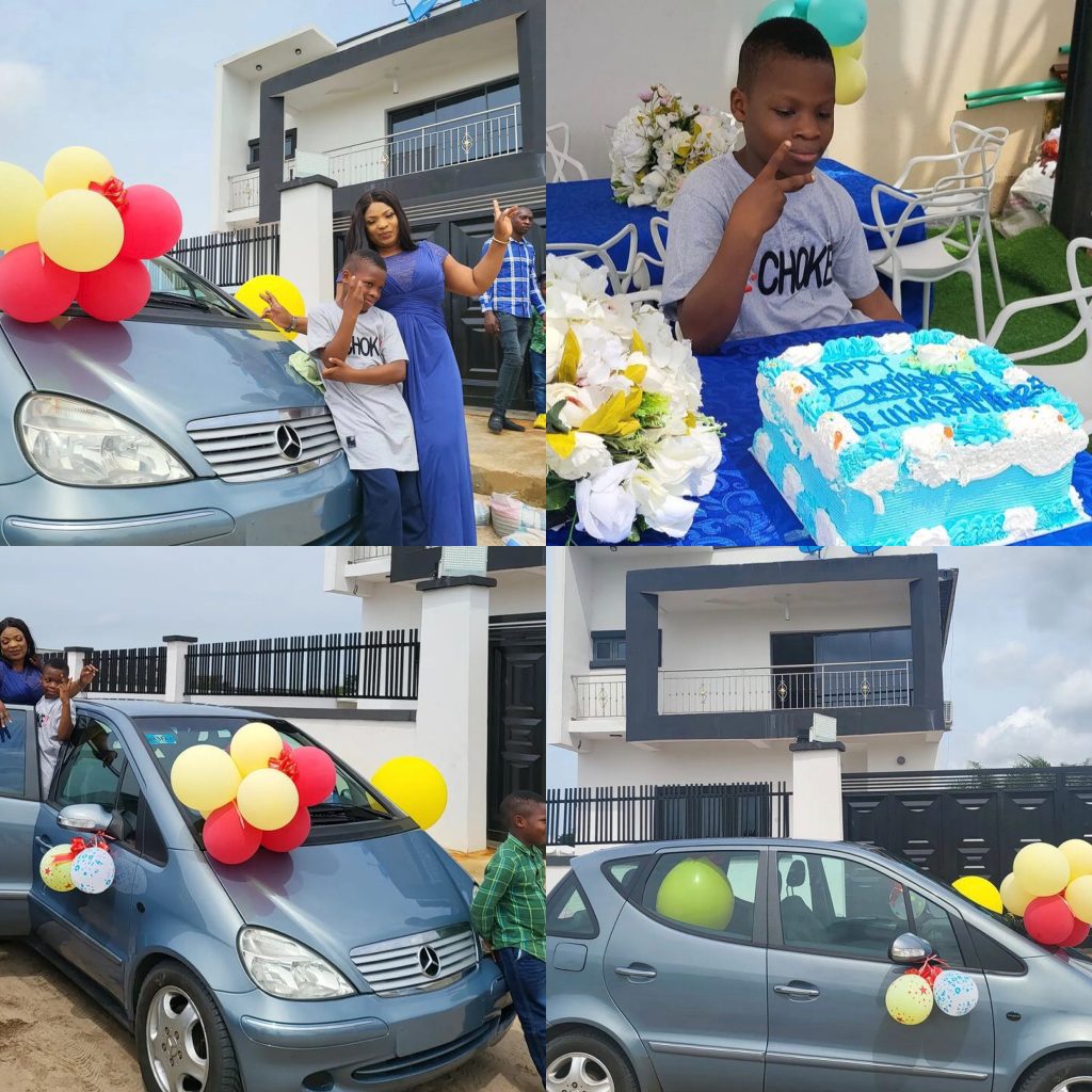 Laide Bakare’s daughter buys her brother a Benz