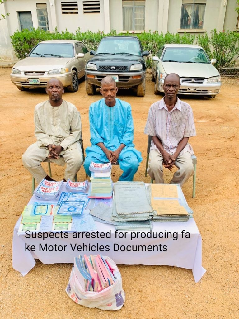 SUSPECTS arrested for producing fake vehicle documents in Kano