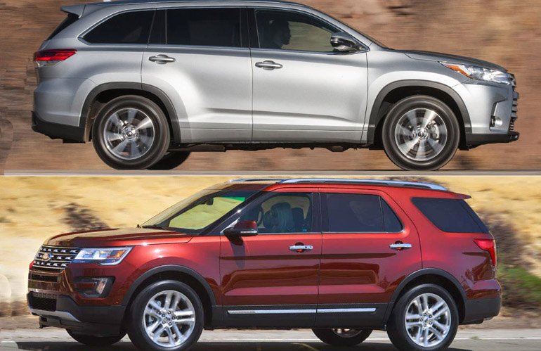 2018 Ford Explorer vs 2018 Toyota Highlander