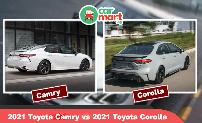 2021 Toyota Camry vs 2021 Toyota Corolla