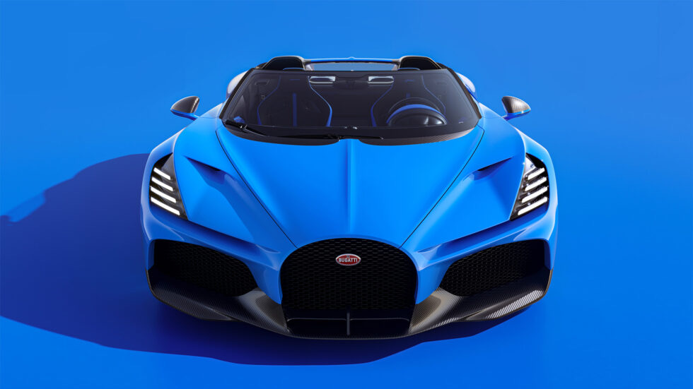 Blue painted Bugatti W16 Mistral