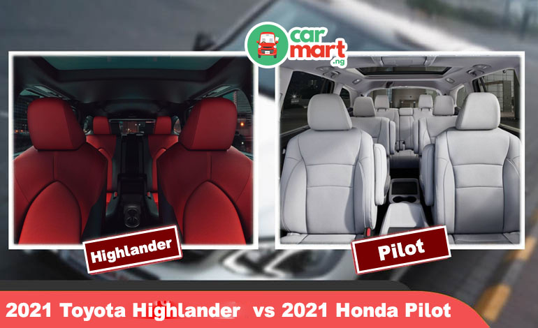 2021 Toyota Highlander vs 2021 Honda Pilot Interior Quality