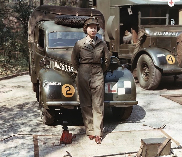 Queen Elizabeth II during the World War II