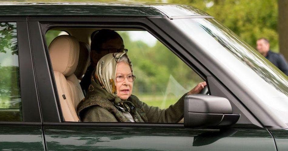Queen Elizabeth II While Driving