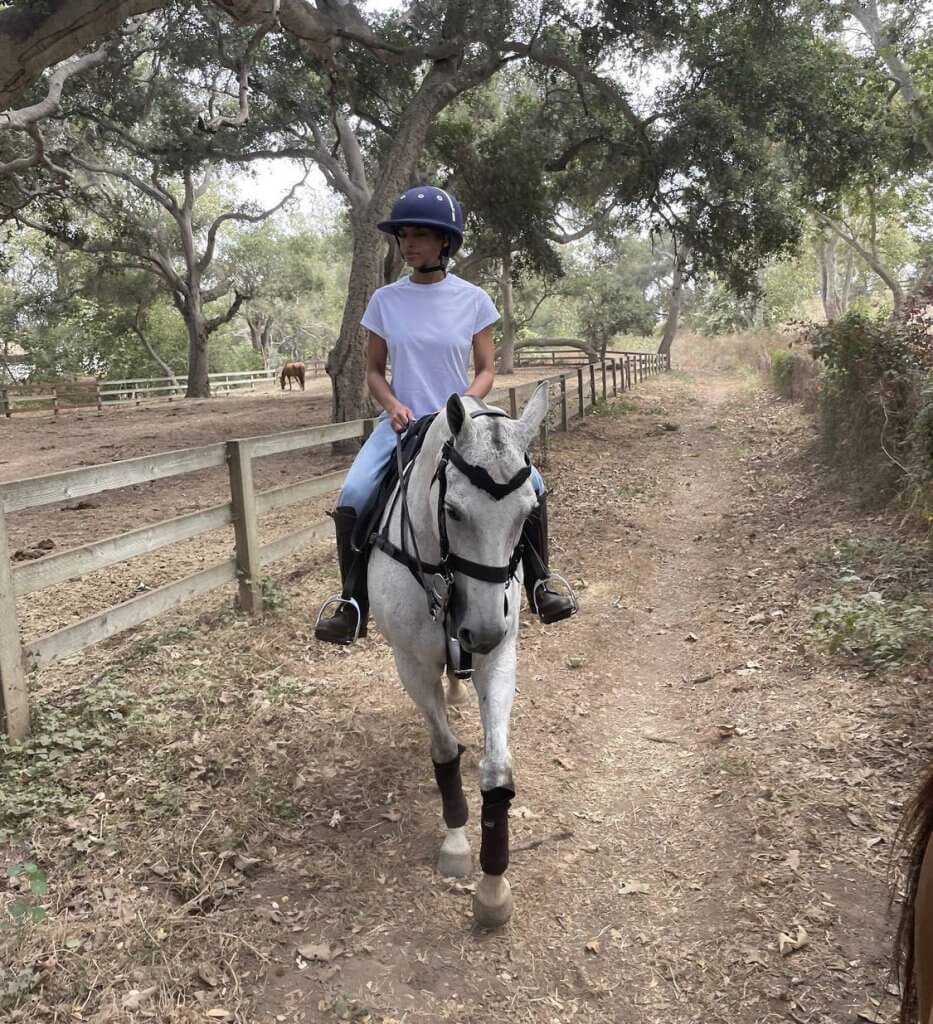 Lori Harvey Riding On A Horse Back