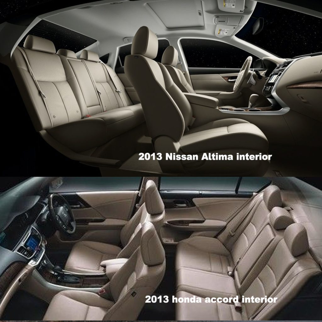 2013 Nissan Altima vs. 2013 Honda Accord interior