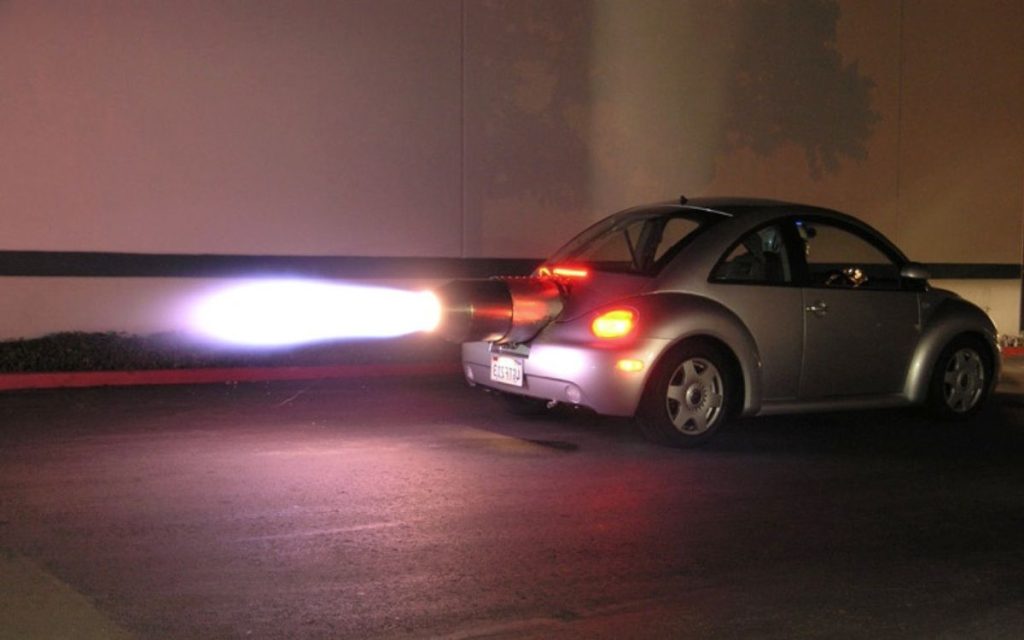 Fire-Throwing Volkswagen Beetle