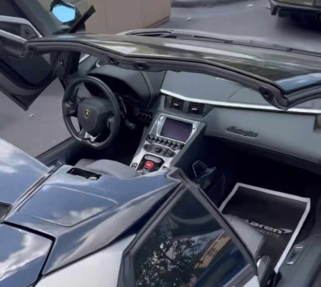 inside Wizkid Lamborghini aventador