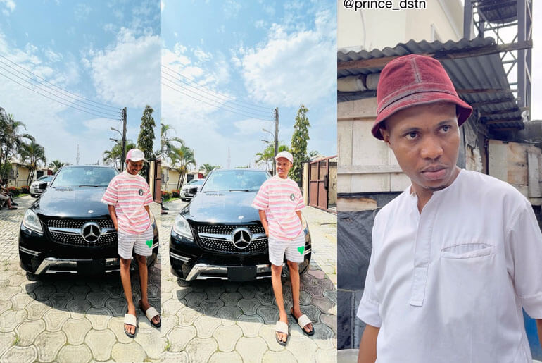 Popular Comedian Prince Dstn splashes buys himself a brand New Benz SUV