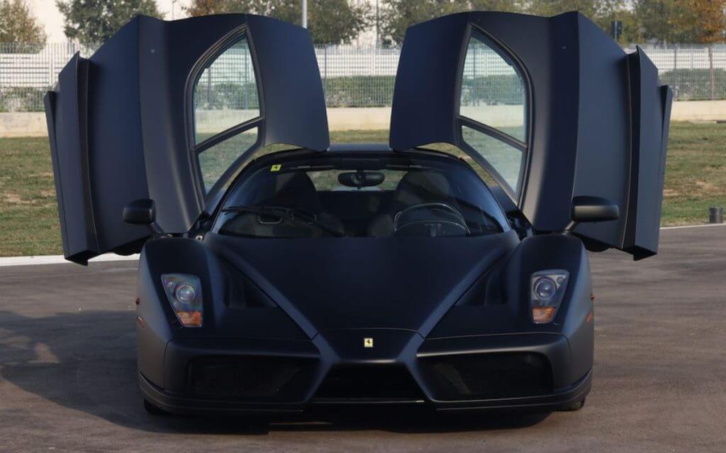 2021, another black example of the rare Ferrari Enzo went under auction