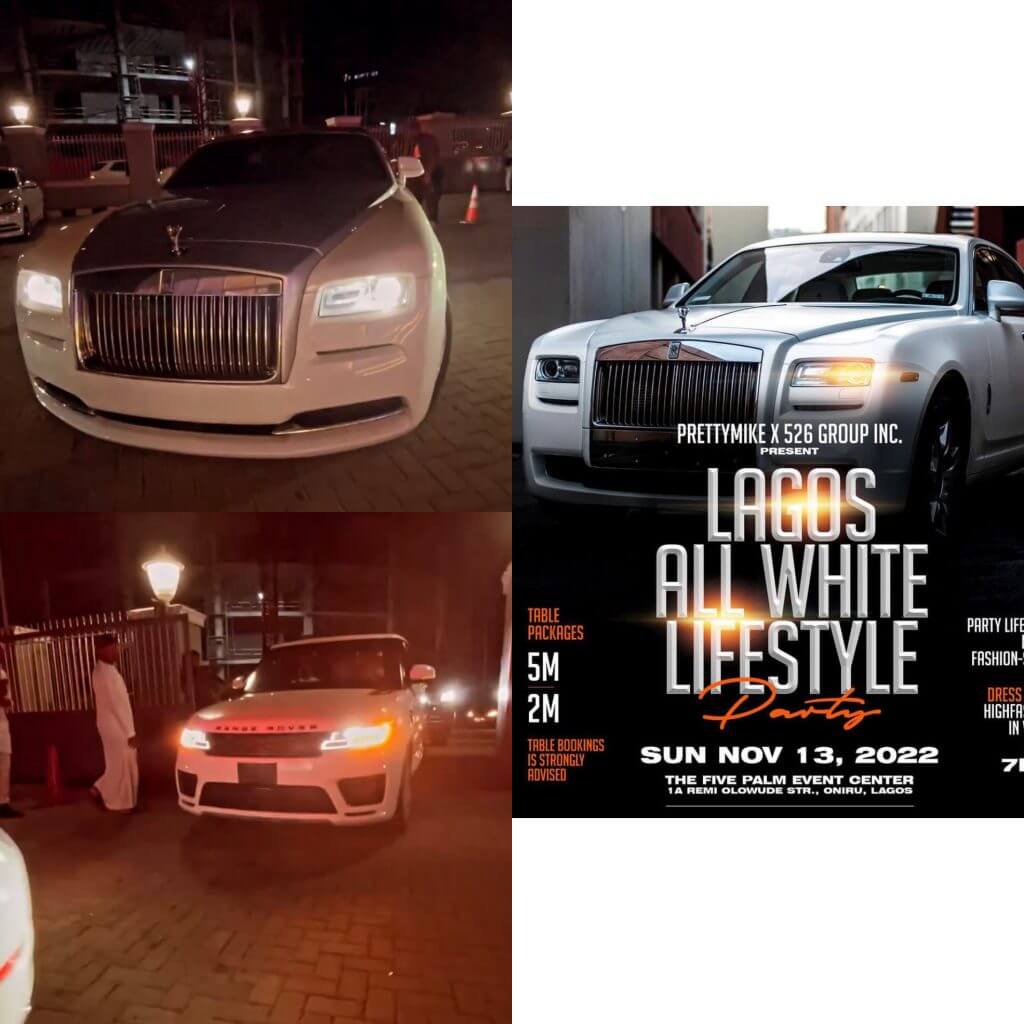 White Luxury Cars Spotted At The Lagos All-White Party