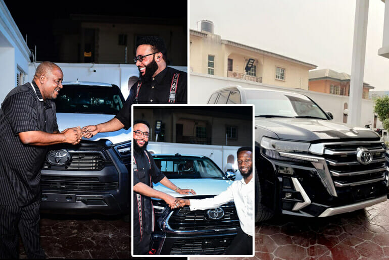 E-Money gift his Staff 6 Cars to mark his birthday