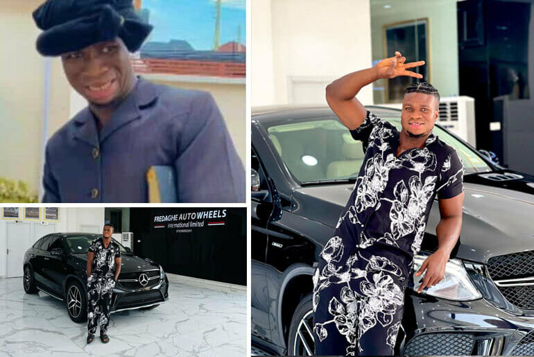 Instagram Comedian Zicsaloma Celebrate as he acquires Mercedes Benz GLE 350