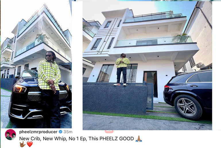 Producer and Singer Pheelz Splashes Millions on Mansion and Car