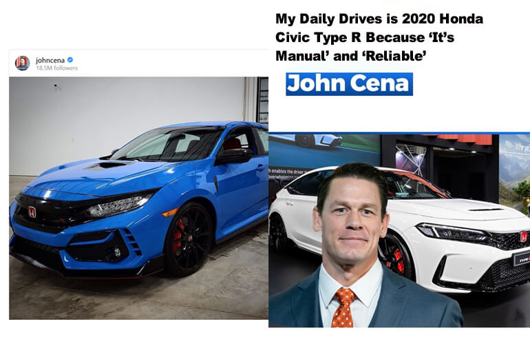My Daily Drives is 2020 Honda Civic Type R Because ‘It’s Manual’ and ‘Reliable’ - John Cena