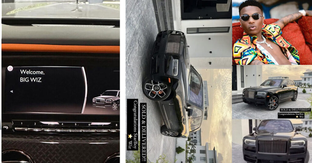 Wizkid Buys 2022 Black Badge Rolls Royce Cullinan worth N620m