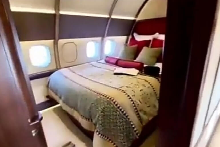 Femi Otedola Bombardier Global Express XRS private jet -  Bedroom