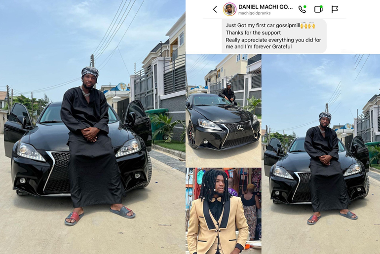 Popular IG Prankster Machid Gold splashes a whopping Millions as he buys himself a Lexus