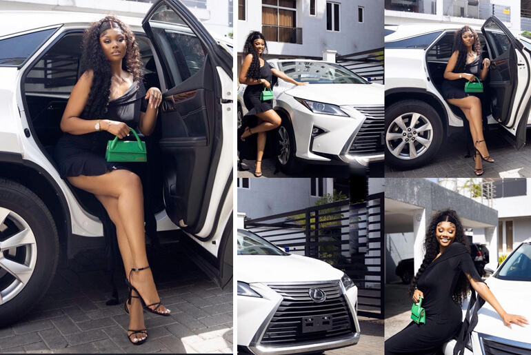 Popular Instagram Influencer Njidekah splashes over N20Million as she buys herself her dream Car, A Lexus RX 350 SUV