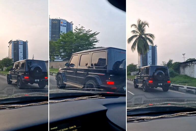 The Moment ₦200m worth of 2022 Mercedes-Benz G-Wagon Was Spotted On Lagos Streets