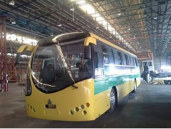 A bus assembed at the NTM plant