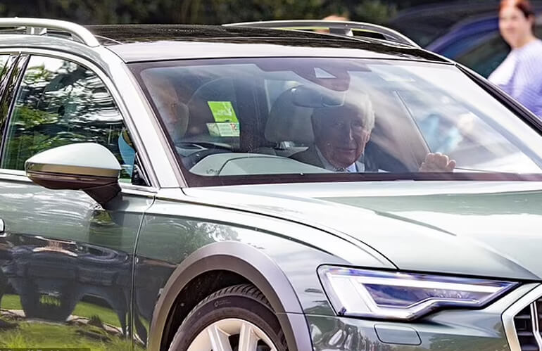 Following the church service, the King was driven back to Sandringham by a close protection officer