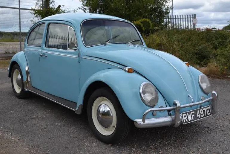 An image showing a 1967 Volkswagen Beetle.