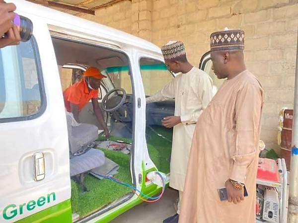 Officials Inspecting the Borno electric buses