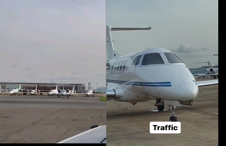 “Private jet full everywhere” Check out the Private jets at Abuja airport