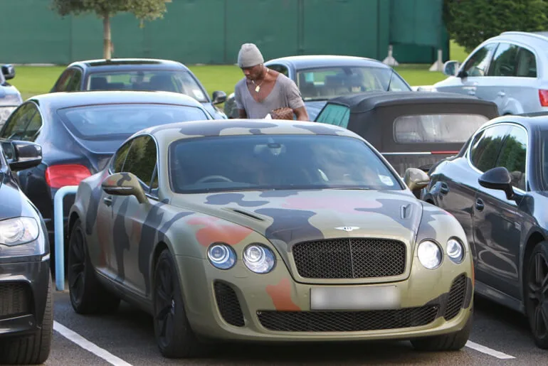 Mario Balotelli famous camouflage Bentley