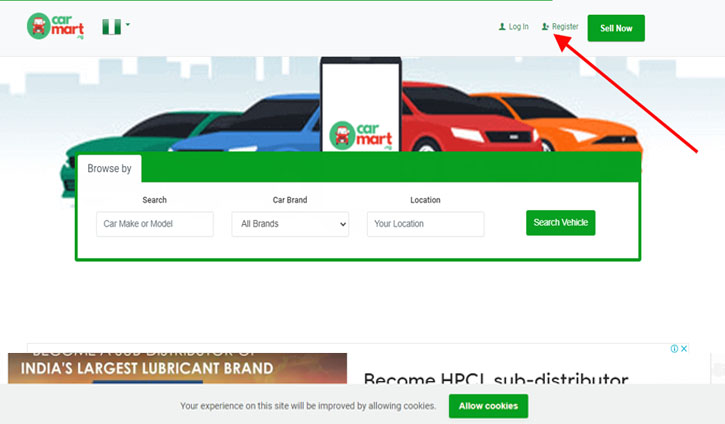 how to register on carmart nigeria