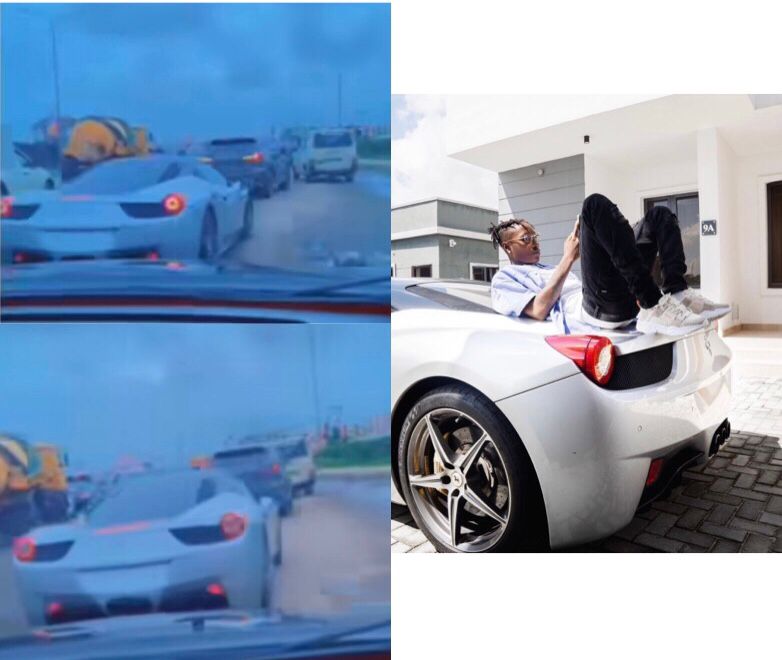 The Moment Zinoleesky Was Spotted In Traffic With His New Ferrari