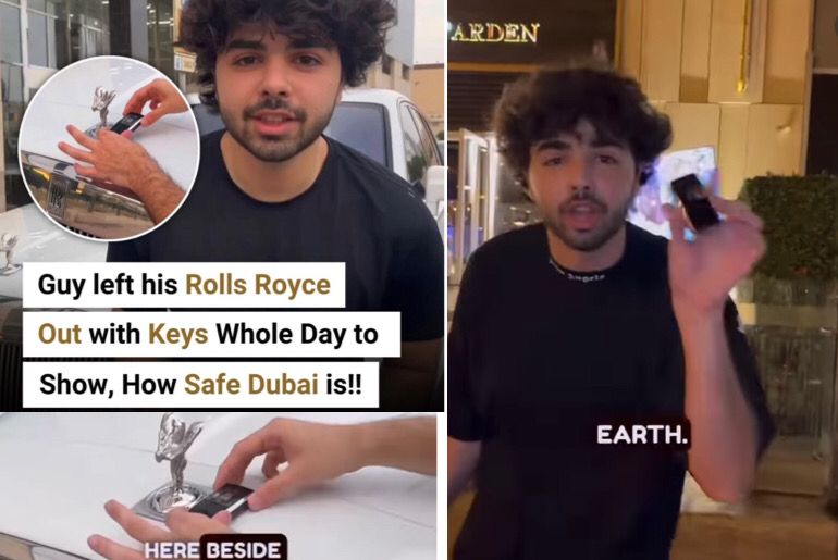 “I Left The Key of My Rolls-Royce On Top of My Car the Whole Day & No One Stole It”: Man Uses His Rolls-Royce to Show How Safe Dubai Is