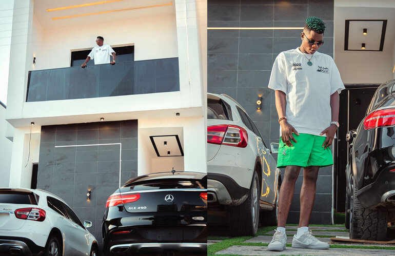 Skitmaker OGB show off his two expensive cars and mansion