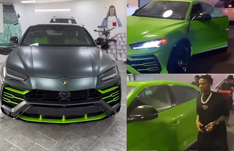 Wizkid Gets A New Expensive Matte Wrap For His Lamborghini Urus