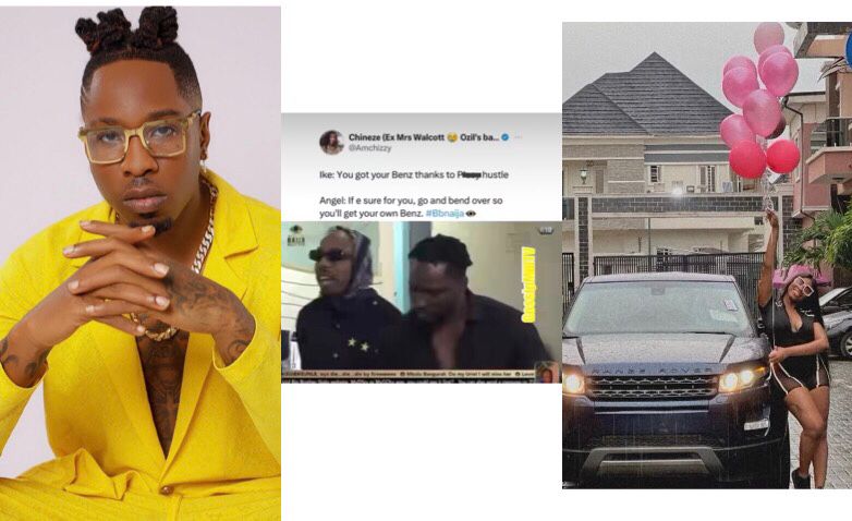 Ike & Angel BBNaija in a heated argument over Angel's Range Rover SUV