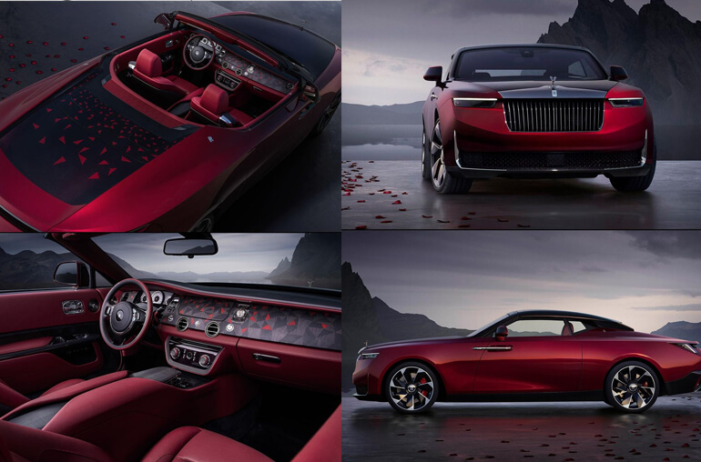 Rolls-Royce has unveiled its latest masterpiece, the Droptail Roadster (also named as La Rose Noire), valued at a staggering $25 million